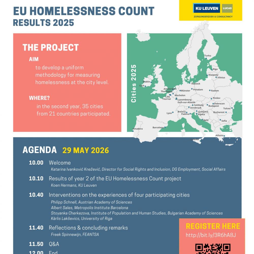 Webinar on the results of the 2024-2025 European Homelessness Counts