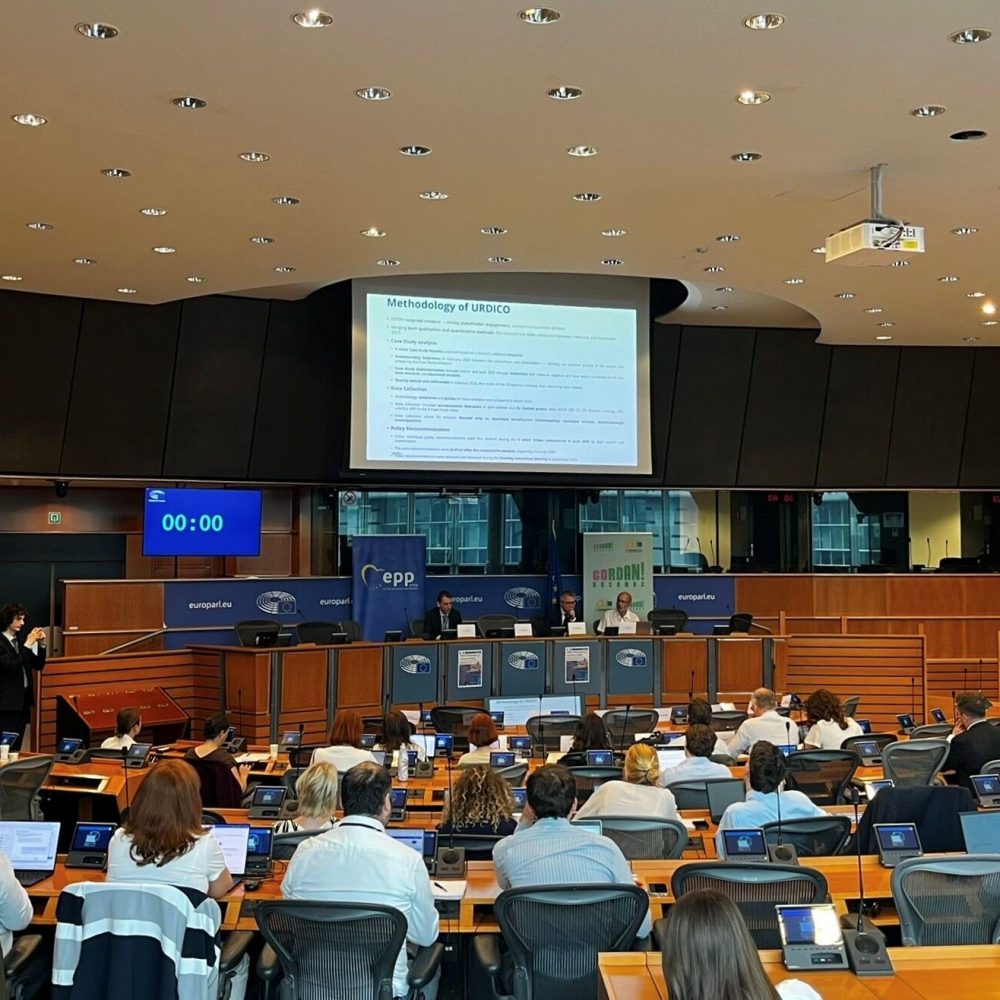 Presenting in the European Parliament the results of the ESPON URDICO project